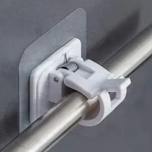 벽걸이 커튼봉 무타공 2개 접착식 브라켓 창문 커튼 거치대