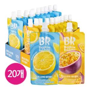 배스킨라빈스 워터젤리 100ml x 20개 블랙소르베/패션프루트