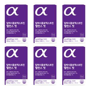 알파CD 알파시클로덱스트린 제로 밸런스 핏 원데이 알약 60정 6통