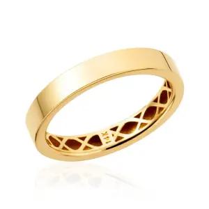 14K 글램 커브드 3mm 플랫 할로우링 반지 MOR41683