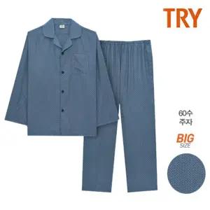 홈란쥬 트라이 남성 프리미엄 순면 60수 주자직 잠옷 파자마세트 J52