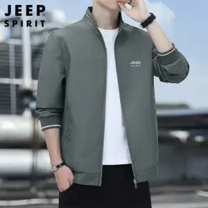 JEEP SPIRIT 중년 남성 점퍼 봄 가을 빅사이즈 스탠드 칼라 캐주얼 집업 재킷