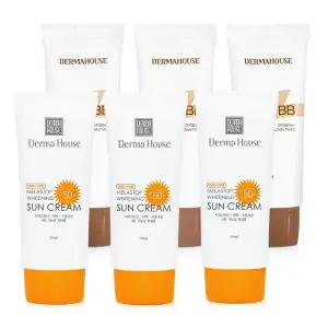 화이트닝 썬크림 3개 + 내츄럴 썬비비크림 3개