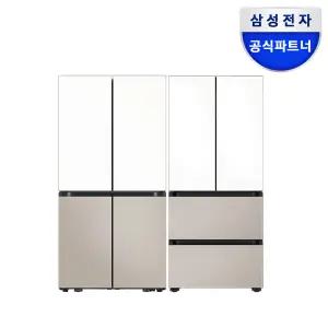 삼성 비스포크 AI 냉장고 김치냉장고 25년형 키친핏Max RM70F64R1ZG+RK70F42M2ZG 에센셜 화이트+에센셜 베이지