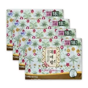 쏘피 바디피트 귀애랑 소형 생리대 18개입 x 4개