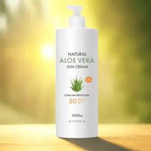 아요델 대용량 선크림 오가닉 내추럴 알로에베라 선크림 1,000ml