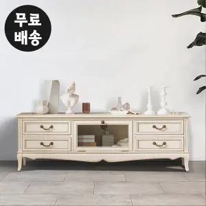 [벤티스가구]베스 마호가니 원목 거실장 엔틱 2단 TV장 미니 북유럽 티비장 TV다이 티비다이