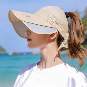 여자 여름 햇빛 자외선 차단 여성 골프 선캡 창넓은 시원한 썬캡 모자