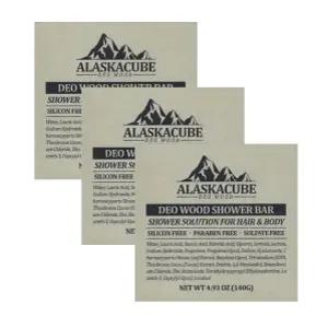 알래스카 큐브 140g 3개 데오우드 퍼퓸 샤워바 데오드란트