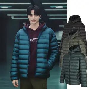 갤러리아 디스커버리 남성 올버트 후드 구스다운 경량패딩 DMDJ7I056