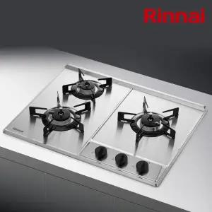 [린나이] 빌트인 3구 매립형 가스레인지 스테인리스 가스쿡탑(건전지타입)