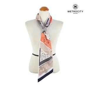 [롯데백화점]메트로시티 라인픽 실크 스카프 MSFS-2025