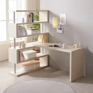 네오 드로인 대형 5단 책장 1600 책상 세트 NES1692