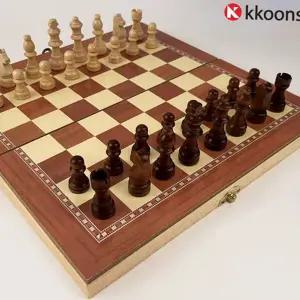 자석 체스 세트 고급 접이식 체스판 원목 체스 세트 게임 보드 장난감