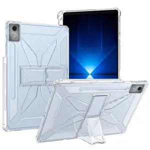 레노버 아이디어탭프로 샤오신패드프로2025 12.7 373FU 벌집패턴 스탠드 펜슬수납 투명 범퍼 태블릿 케이스