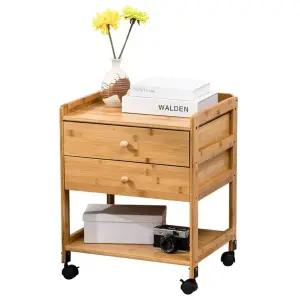 이동식협탁 침대책상 노트북 트롤리 서랍 거치대 원목