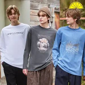 [아쿠아 리모네] 남성 피그먼트 티셔츠 3종 세트