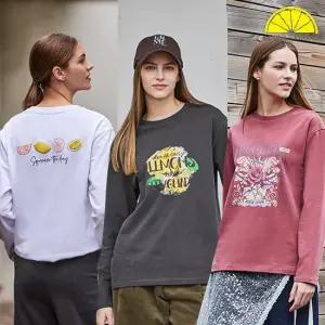 [아쿠아 리모네] 여성 피그먼트 티셔츠 3종 세트