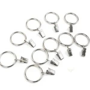 애나허니 10P 원형 커튼링 집게 실버 커튼고리집게