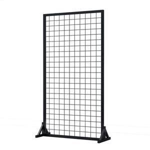 이동식 네트망 전시 격자 선반 검정 디스플레이 미술 철망