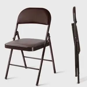식탁 접이식 의자 간이 등받이 보조 철제 접이식 의자 사무실 휴대용 식탁용 사무용 공부 캠핑 야외