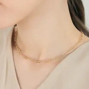 [펠리체골드] 14K 시그니처 클립 목걸이 (S)