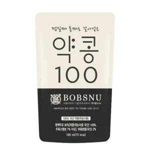 서울대 밥스누 껍질째 통째로 갈아넣은 약콩100 실속팩 두유 190ml 20팩