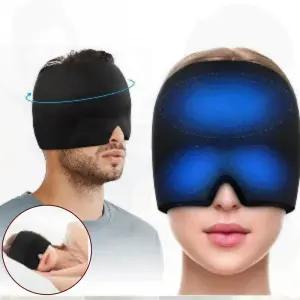 편두통완화 모자형 아이스팩  얼굴 냉찜질팩 암막