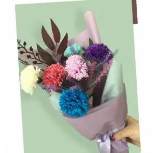 조화 꽃다발 컬러풀 졸업식 어버이날 스승의날 기념일 선물용 포장지 리본 장식