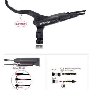 줌2 3 피스톤 유압 브레이크 레버 전원 차단 오일 SM2A 2Pin 플러그 전기 자전거 스쿠터