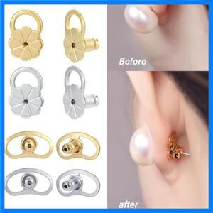 10개 대형 귀걸이 리프터 금속 귀걸이 스토퍼 뒷면 피어싱 안전 귀걸이 고정 장치 쥬얼리 제작 액세서리 파
