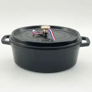 스타우브 B품 오벌 꼬꼬떼 블랙 29cm 인덕션 무쇠 주물냄비