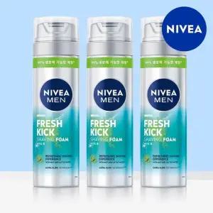 니베아 맨 프레시 킥 쉐이빙폼 200ml 3개