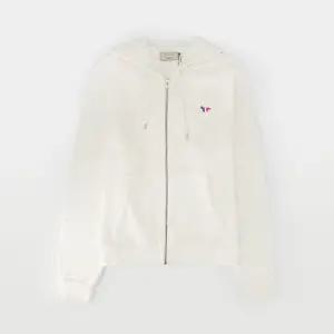 메종키츠네 트리컬러 폭스 패치 후드 집업 AW00304KM0001 WH