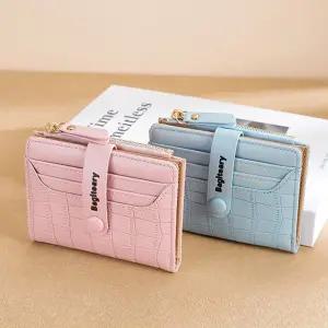 반지갑 악어무늬 메탈스냅버튼 카드흘림방지 예쁜지갑