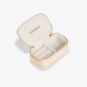 [미스그린] [공식본사정품] 미스그린 벨벳 미니 주얼리 파우치 (트위드)