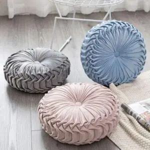 인테리어용 057CMW20 커버일체형 플리츠 호박 방석 쿠션