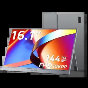 ARZOPA 아르조파 Z1FC 16.1인치 144Hz FHD 1080P sRGB IPS 휴대용 게이밍 모니터 슬리브백 포함 맥북 노트북 PS5 스위치