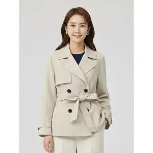 [꼼빠니아]벨티드 하프 트렌치코트 CS23CH9102229A_P416537506