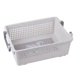 타공 바스켓 소/손잡이 적층 가능 바구니 수납 정리 보관 소품 정리함 학교 소품함 팬트리 리빙 멀티 통