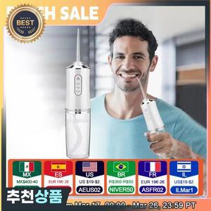 휴대용 스마트 전기 구강 Irrigator 물 Flosser 4 제트 3 모드 충전식 치과 워터 치아 클리너