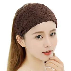 넓은 반다나 헤어밴드 레이스 두건 머리띠 페션헤어밴드 머리띠