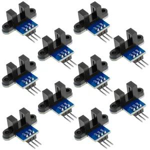 YELUFT 10pcs IR 적외선 센서 슬롯 광학 옵토커플러 모듈 속도 측정 거리 3.3V ~ 5V 포토 인터럽터 로봇