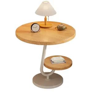 원형 사이드 테이블 간이테이블 화이트 협탁 원목 45x45x60 티테이블