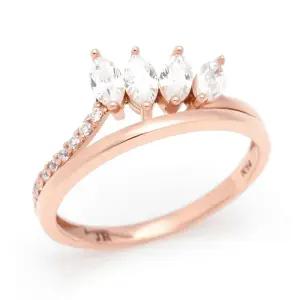 14K 꽃잎 티아라 보석 왕관 반지 RSS29691