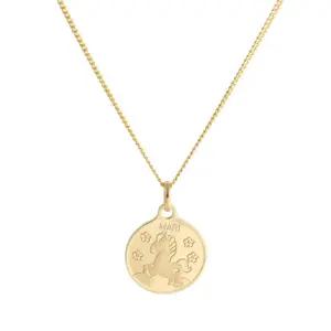 14K 미아방지 유아 어린이 말띠 코인 목걸이 IRN32476