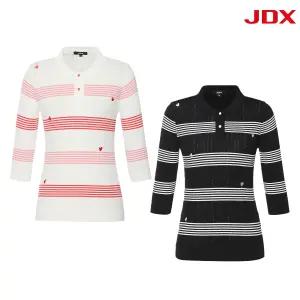 [JDX] 여성 하트 스트라이프 7부 스웨터(X2SPV5343) 2종 택1