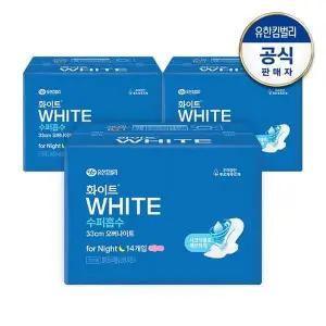 [유한킴벌리]화이트 수퍼흡수 오버나이트 14매x3팩