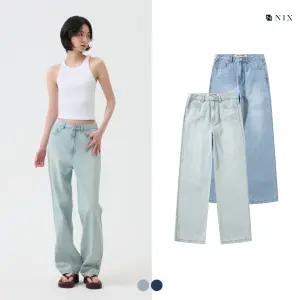 [NIX]여) 린넨데님 M톤/ICE 워싱 루즈 스트레이트 (LNTMCDE552M)