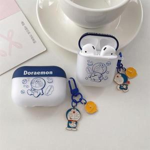 에어팟 프로 3 케이스 도라에몽 애니메이션 TPU 보호 이어폰 커버 키체인 포함 2